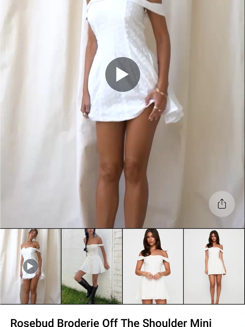Princess Polly White Broderie Eyelet Mini Dress